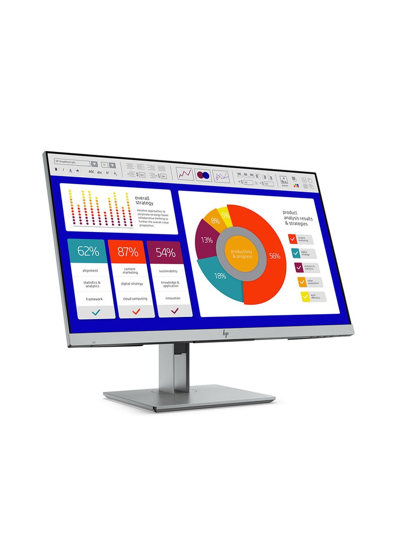 HEWLETT PACKARD - Elite Display E243p 23.8-inch Sure View Monitor Silver - Image 1