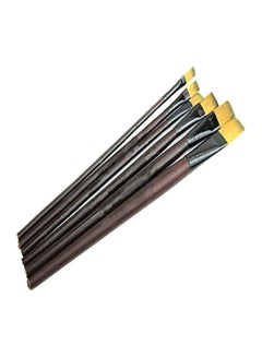 Premify 13-Piece Paint Brush And Wooden Palette Set Beige  - Image 2