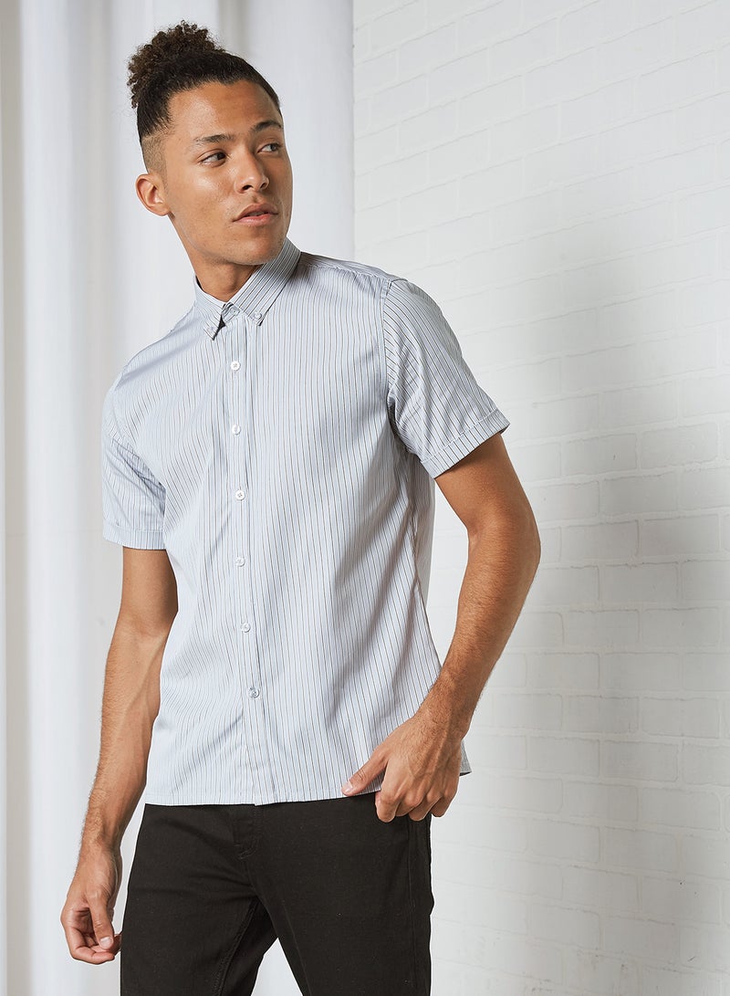 STATE 8 - Short Sleeve Shirt Striped - Image 1