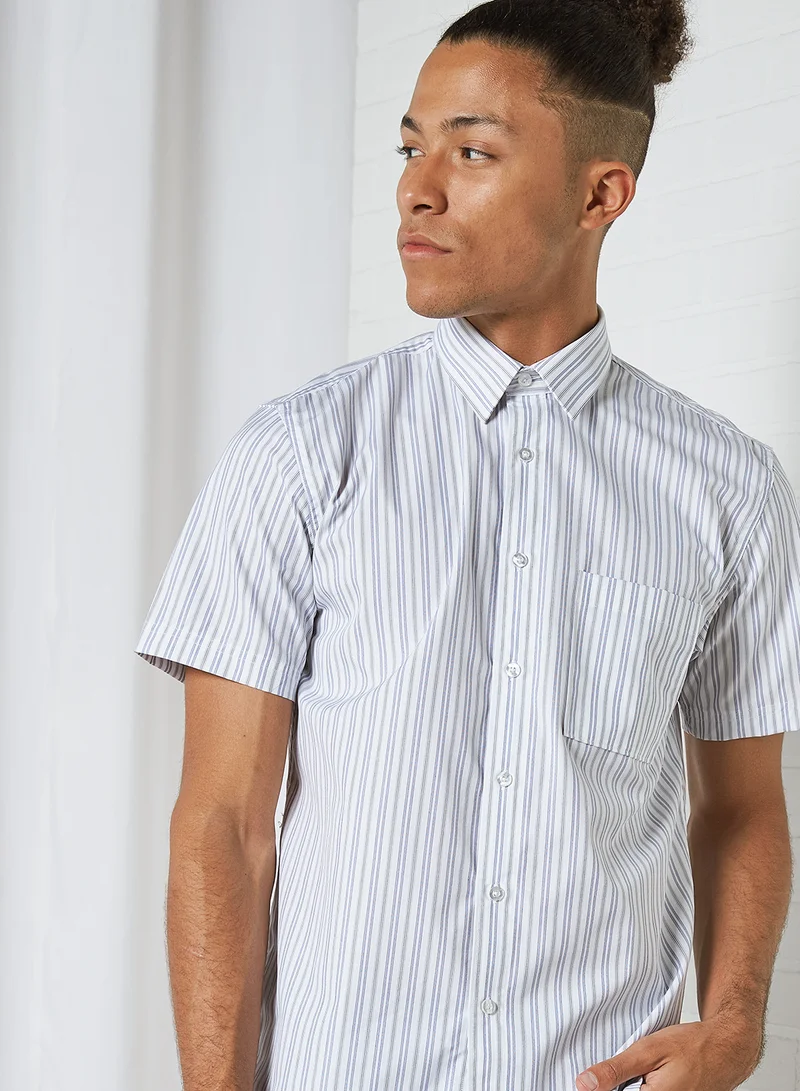 STATE 8 Short Sleeve Shirt Striped