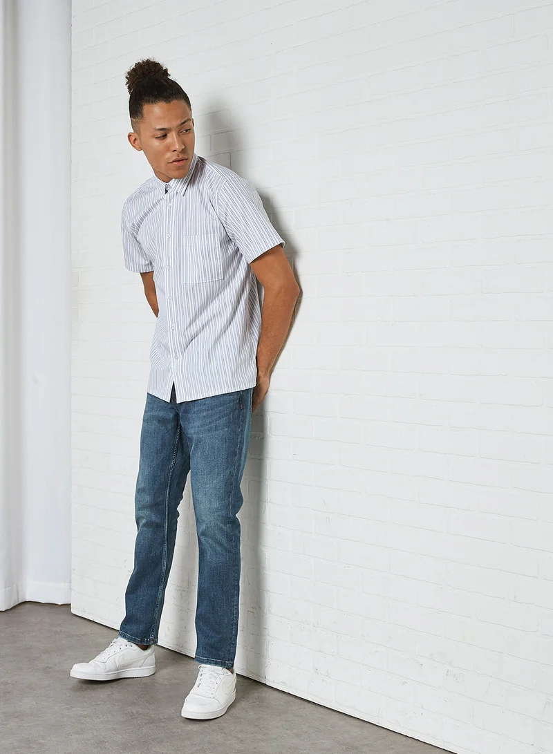STATE 8 Short Sleeve Shirt Striped