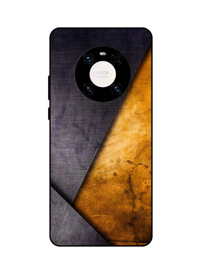 ثيودور غطاء حماية واقي لهاتف هواوي ميت 40 بطبعة كلاسيكية باللونين أصفر ورمادي - Image 1