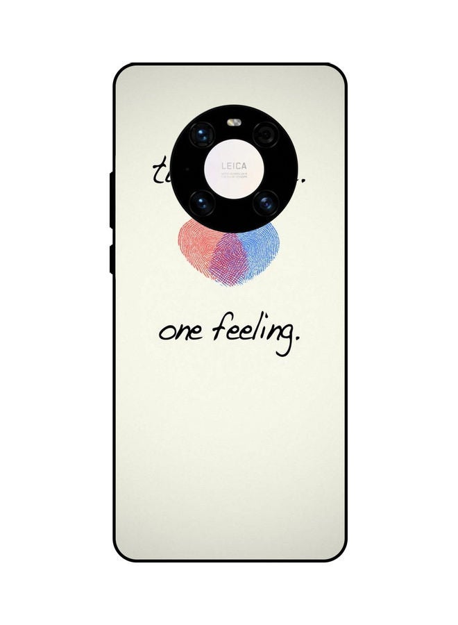 ثيودور غطاء حماية واقي لهاتف هواوي ميت 40 تصميم يحمل عبارة "Two People One
 Feeling" - Image 1