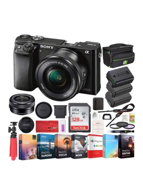 Alpha a6000 Mirrorless Digital Camera 24.3MP With 16-50 mm Lens And Accessory Bundle