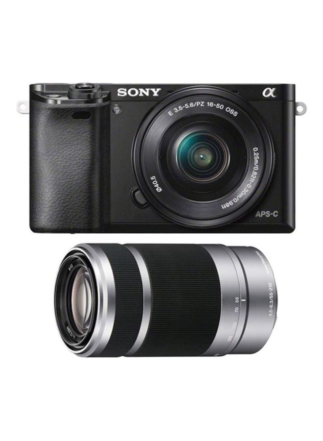 Alpha a6000 24MP Mirrorless Digital Camera With 16-50/55-210 mm Lens