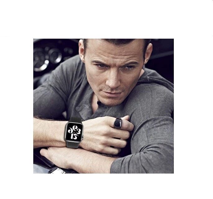 D'VOGUE Replacement Strap For Apple iWatch Series 6/SE/5/4/3/2/2 Black - Image 3