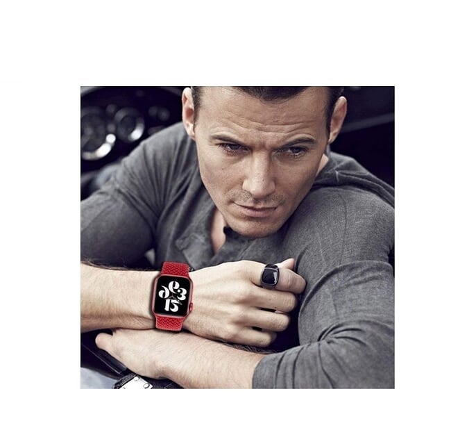 D'VOGUE Replacement Strap For Apple iWatch Series 6/SE/5/4/3/2/2 Red - Image 3