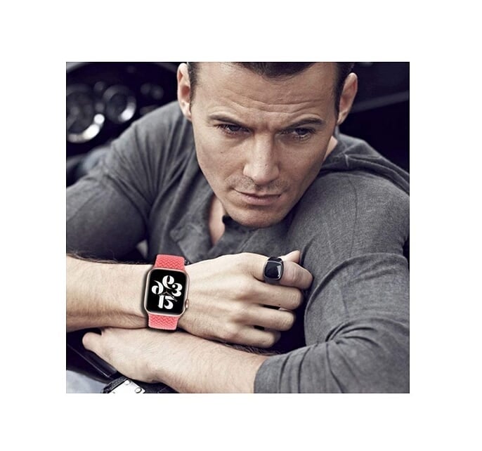 D'VOGUE Replacement Strap For Apple iWatch Series 6/SE/5/4/3/2/2 Pink - Image 3