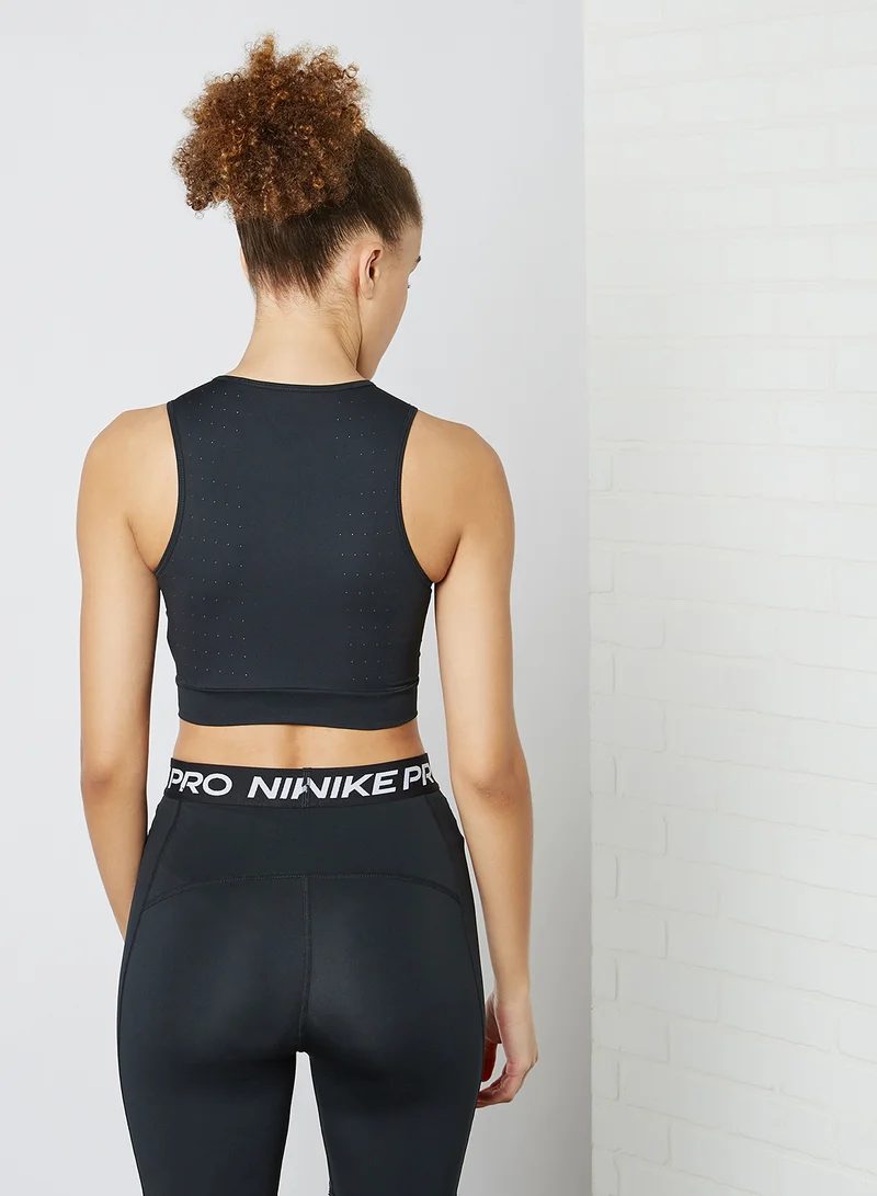 Nike Aeroswift Running Crop Top Black/White
