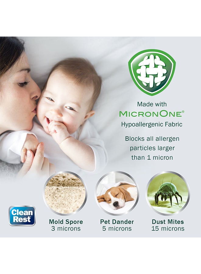 CleanRest - Premium Mattress Protector Polyester White - Image 1