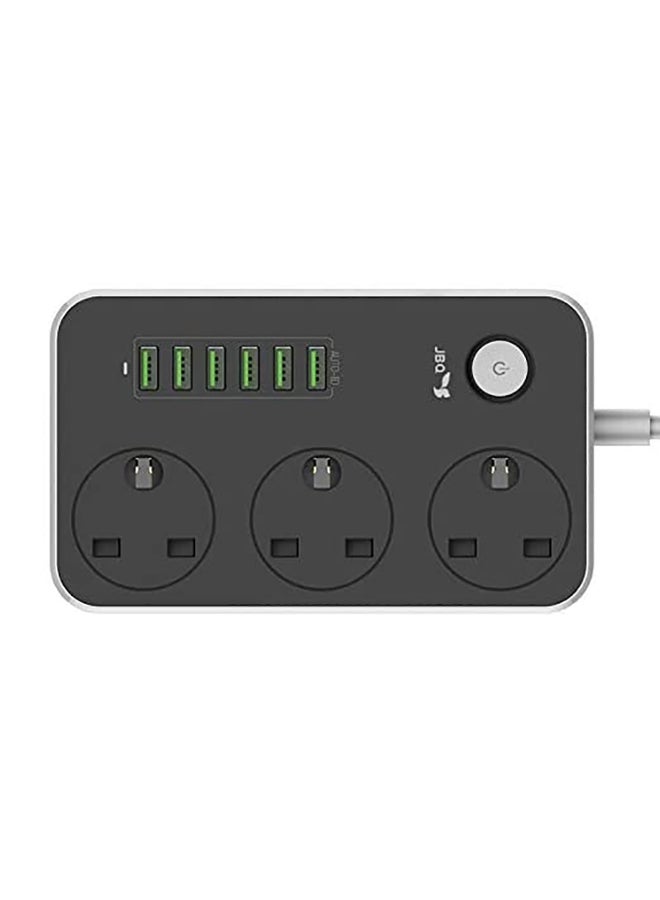ماركة غير محددة محول USB بـ6 منافذ و3 مقابس طاقة رمادي  - Image 3