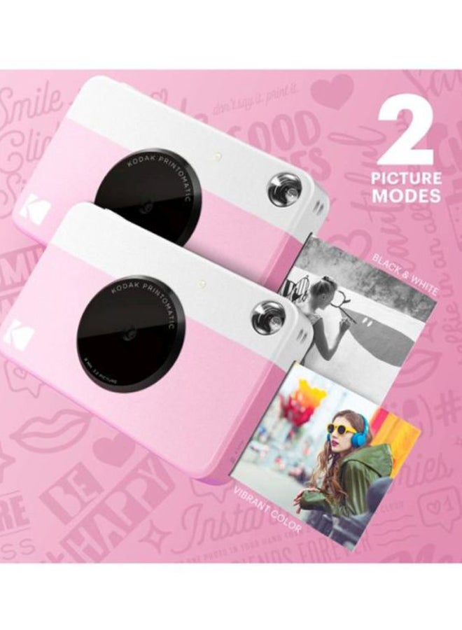 Kodak - Printomatic Instant Print Camera 10MP Pink - Image 1