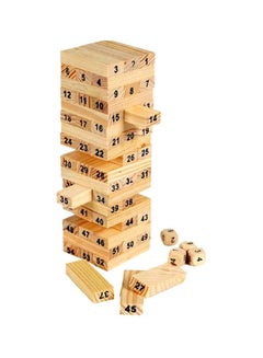 Sharpdo 48-Wooden Piece Beech Jenga Fold High Stacking Creative Toy Set For Children  - Image 2