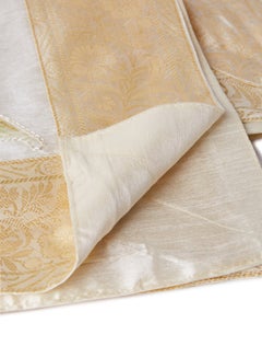 Ikras 5-Piece Embroidered Placemat and Table Runner Set white  - Image 2
