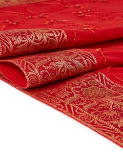 Ikras 5-Piece Embroidered Placemat and Table Runner Set Red  - Image 2