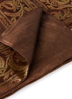 Ikras 5-Piece Embroidered Placemat and Table Runner Set Brown  - Image 3