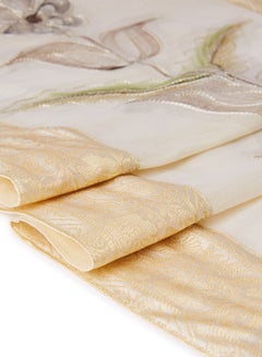 Ikras 5-Piece Embroidered Placemat and Table Runner Set white  - Image 3