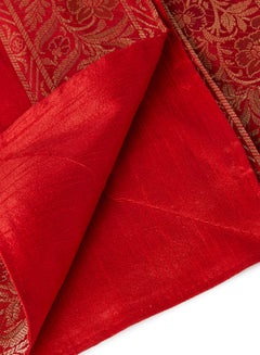 Ikras 5-Piece Embroidered Placemat and Table Runner Set Red  - Image 3