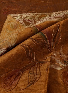 Ikras 5-Piece Embroidered Table Cloth Set Gold 110x110cm  - Image 2