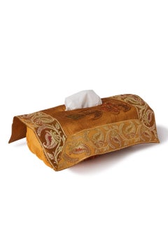 Ikras 5-Piece Embroidered Table Cloth Set Gold 110x110cm  - Image 3