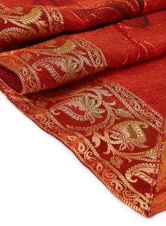 Ikras 5-Piece Embroidered Table Cloth Set Red/Gold 110x110cm  - Image 4