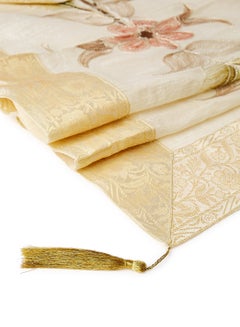 Ikras 5-Piece Embroidered Table Cloth Set White/Beige 110x110cm  - Image 4