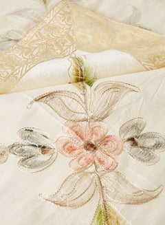 Ikras 5-Piece Embroidered Table Cloth Set White/Beige 110x110cm  - Image 2