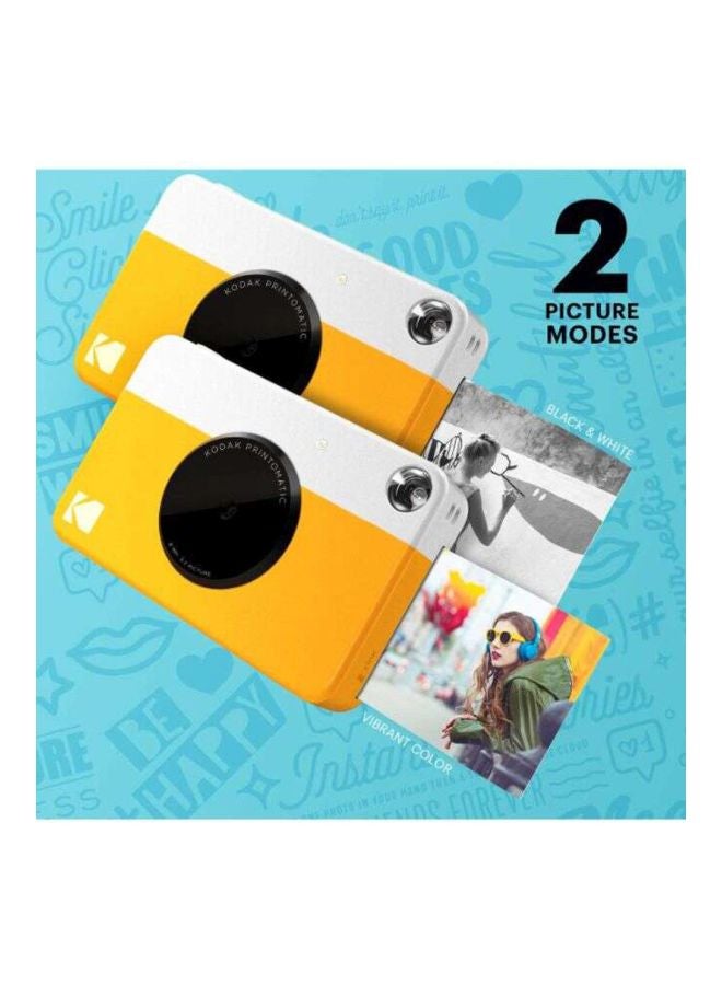 Kodak - Printomatic Instant Print Camera 10MP Yellow - Image 1