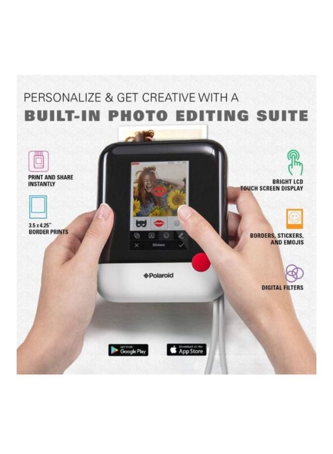 Polaroid - Polaroid Pop Instant Digital Camera 2-In-1 Wireless Portable Instant Print Digital Camera Black/White - Image 1