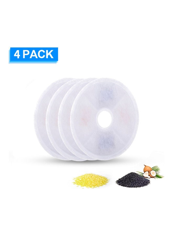 4-Piece Cat Water Fountain Filters White 15x11.50x15cm - Image 1