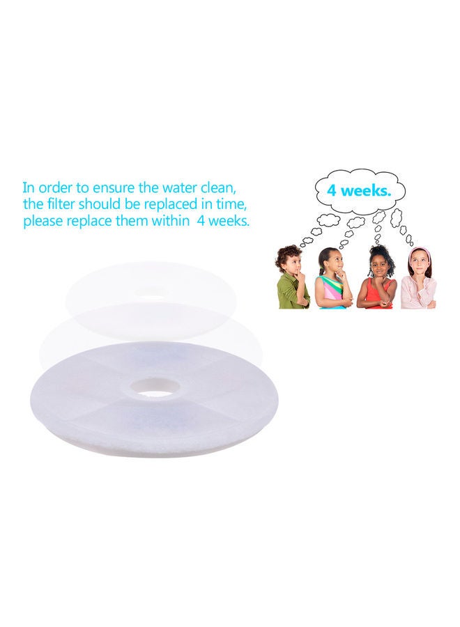 4-Piece Cat Water Fountain Filters White 15x11.50x15cm - Image 2