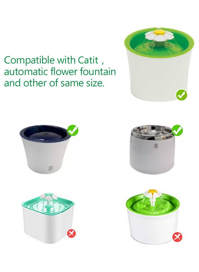 4-Piece Cat Water Fountain Filters White 15x11.50x15cm - Image 3