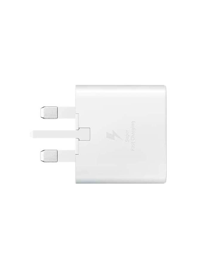 سامسونج - محول للسفر والتنقل بتقنية PD وقدرة 25 وات مع كابل من USB-C إلى USB-C أبيض - Image 1