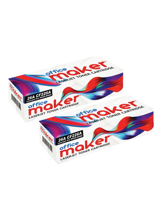 Office Maker 2-Piece Laserjet Toner Cartridge Set For HP Pro M402 MFP M426 Printer Black  - Image 2