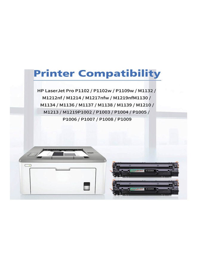Office Maker 2-Piece Toner Cartridge Set For HP Laserjet Pro Printers Black  - Image 3