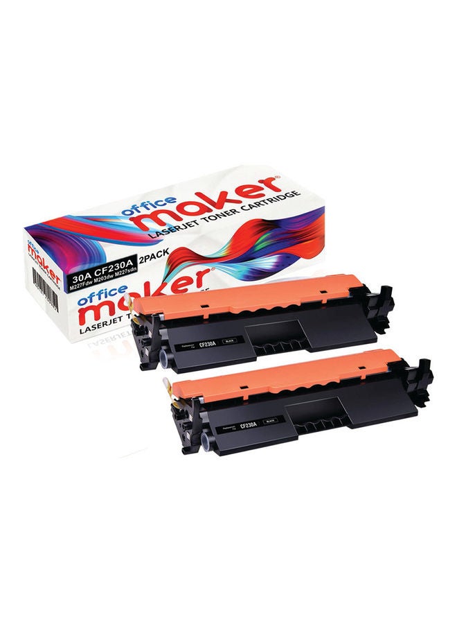 أوفيس ميكر مجموعة خراطيش حبر لطابعة إتش بي ليزر جيت برو M203dw MFP M227fdw M227fdn من قطعتين أسود  - Image 1