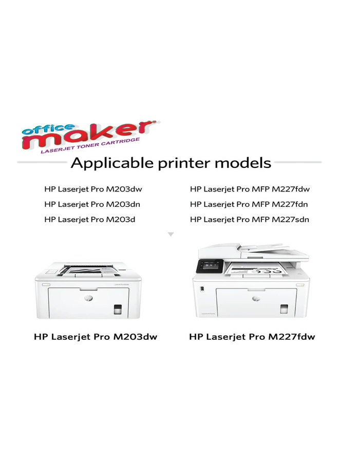أوفيس ميكر مجموعة خراطيش حبر لطابعة إتش بي ليزر جيت برو M203dw MFP M227fdw M227fdn من قطعتين أسود  - Image 4