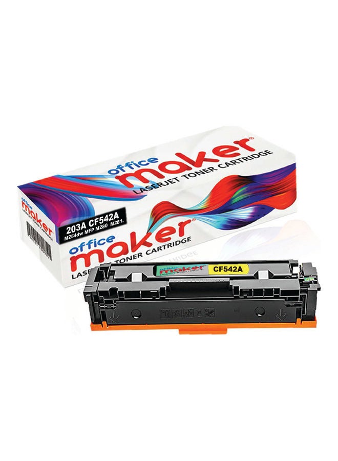 Office Maker Toner Cartridge For HP Laserjet M254 MFP M280 M281 Printer Yellow - Image 1