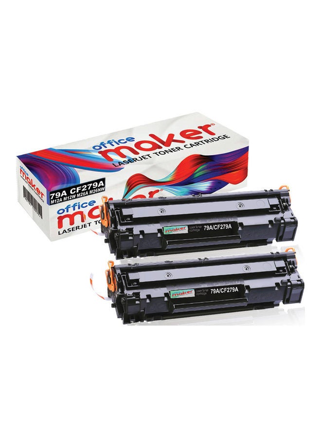 أوفيس ميكر طقم خراطيش حبر لطابعة إتش بي ليزر جيت برو M12a وM12w وM26 وMFP M26a أسود  - Image 1