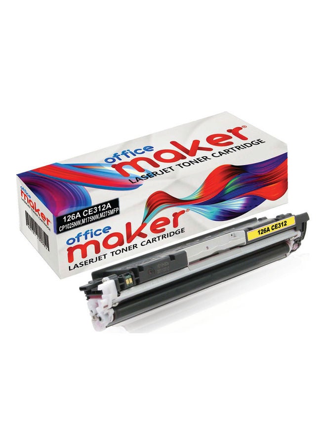 أوفيس ميكر خرطوشة حبر مناسبة لطابعة إتش بي ليزر جيت CP1025,1025nw، برو 100 MFP M175A أصفر  - Image 1