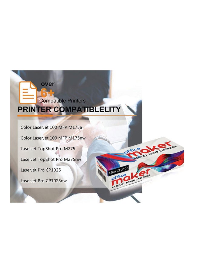 أوفيس ميكر خرطوشة حبر مناسبة لطابعة إتش بي ليزر جيت CP1025,1025nw، برو 100 MFP M175A أصفر  - Image 3