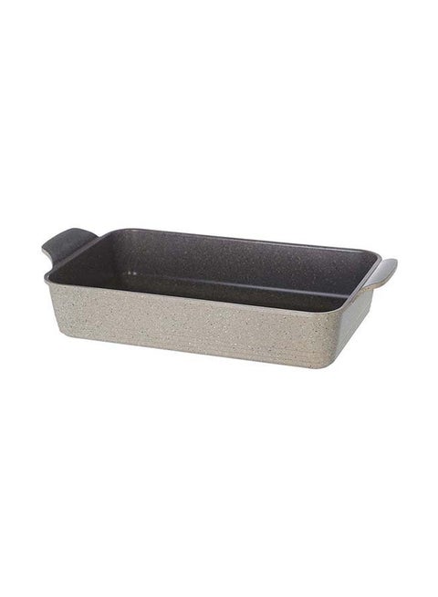 Die-Casted Ovenware Rectangular Warm Marble beige 32cm