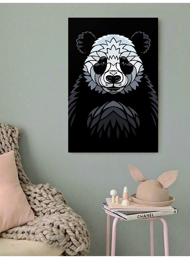 أتيك لوحة فنية لديكور الحائط بتصميم باندا أسود/ أبيض 40x60سم  - Image 3