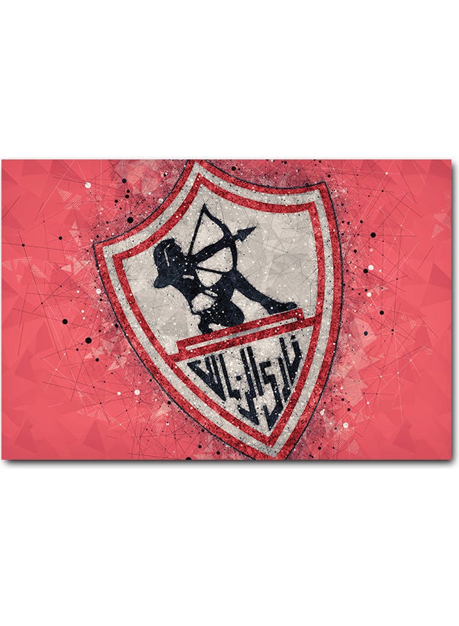 أتيك لوحة فنية بتصميم نادي زمالك لكرة القدم . متعدد الألوان 40x60سم  - Image 1