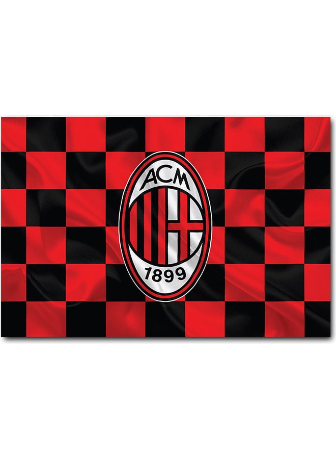 Atiq AC Milan FC Wall Art Red/Black 40x60cm