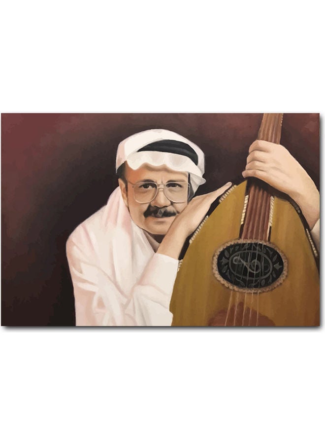 لوحة فنية لديكور الحائط بتصميم طلال مداح متعدد الألوان 40x60سم