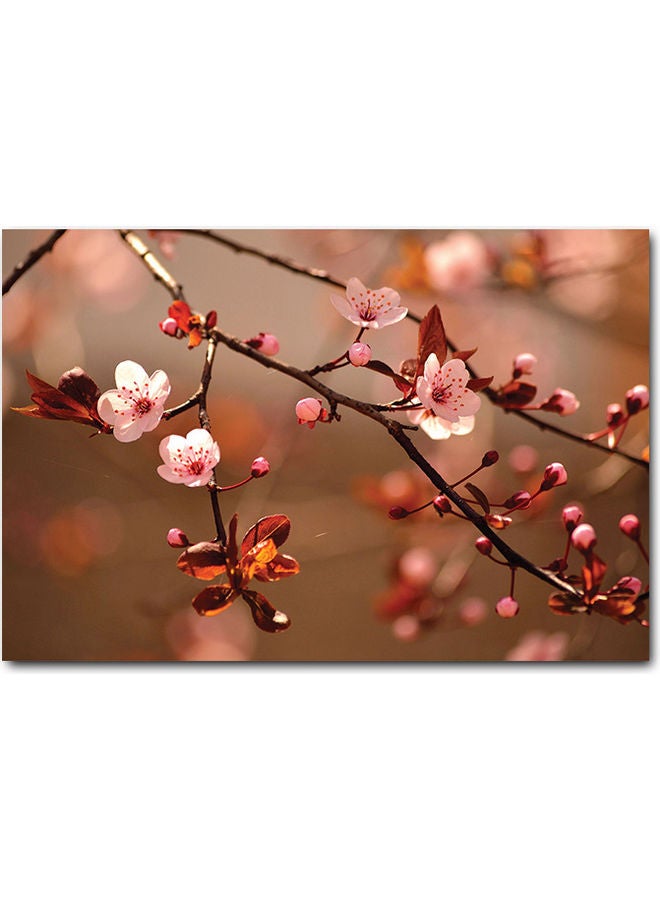 أتيك لوحة فنية لديكور الحائط تمثل زهورا صغيرة متعدد الألوان 40x60سم - Image 1