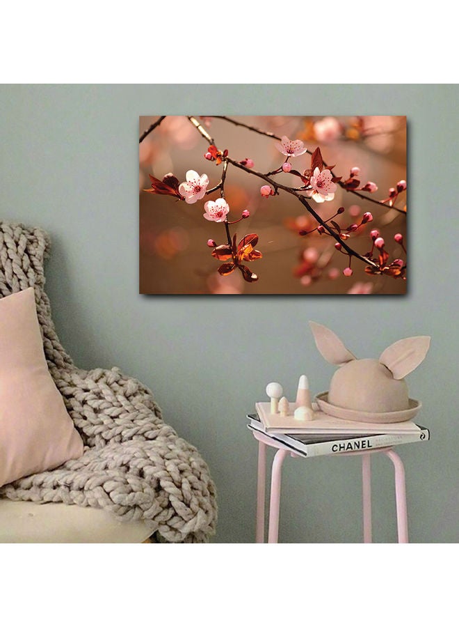 أتيك لوحة فنية لديكور الحائط تمثل زهورا صغيرة متعدد الألوان 40x60سم - Image 3