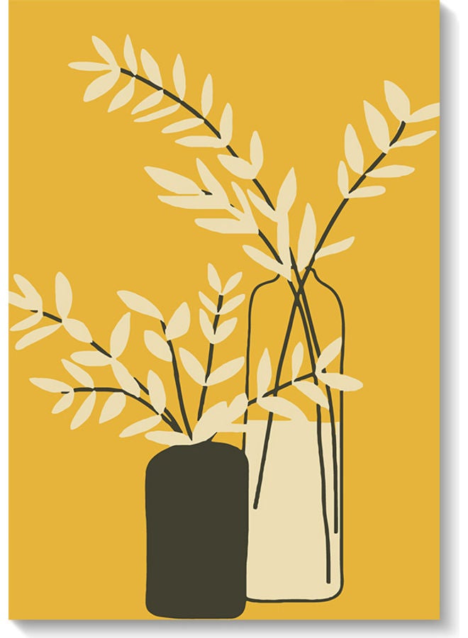 Decorative Wall Art Painting Yellow/Black/Beige 40x60cm