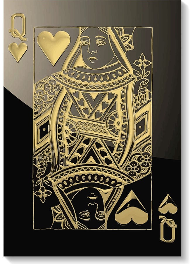 لوحة فنية لتزيين الجدار ذهبي/أسود/رمادي 40 x 60سم